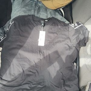 Men's black tea adidas size large